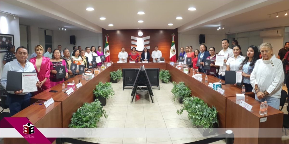  IEEPCO firma pacto con Partidos Políticos para elecciones sin violencia política en Oaxaca