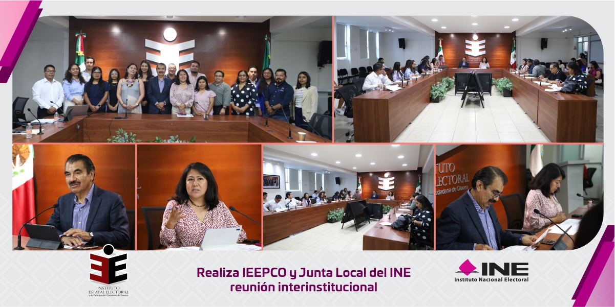 Realiza IEEPCO y Junta Local del INE reunión interinstitucional