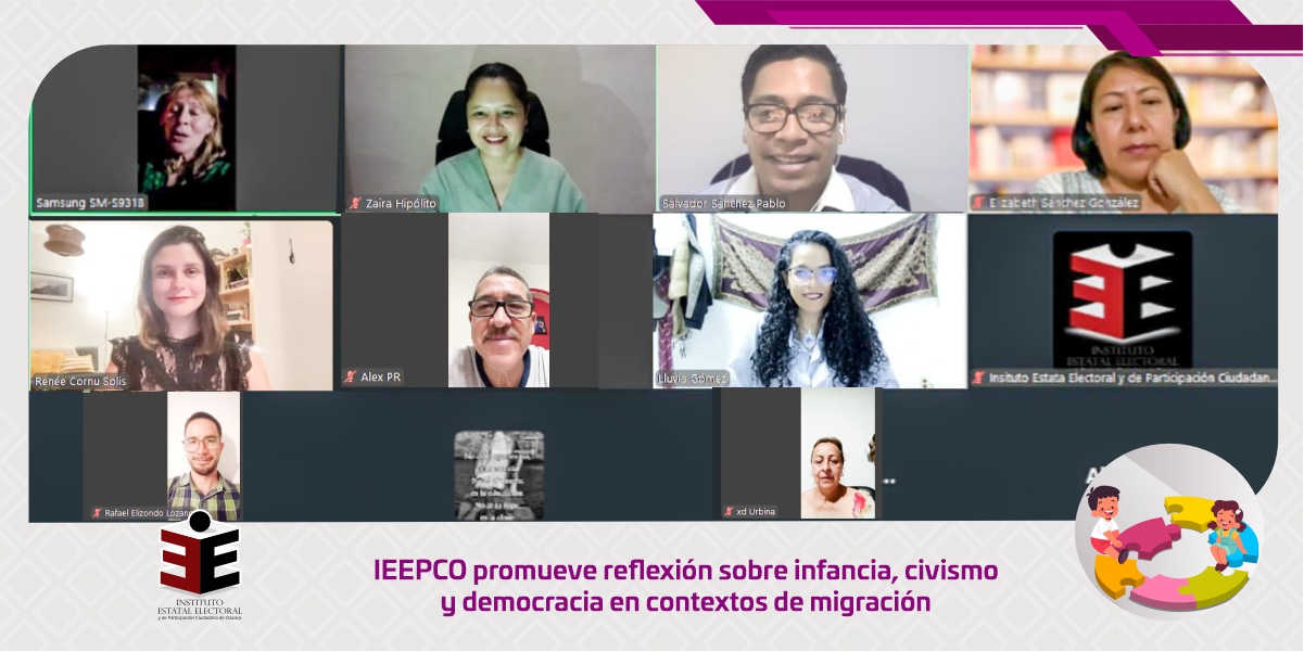 IEEPCO promueve reflexión sobre infancia, civismo y democracia en contextos de migración